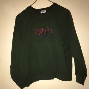 Forest green vintage college sweatshirt